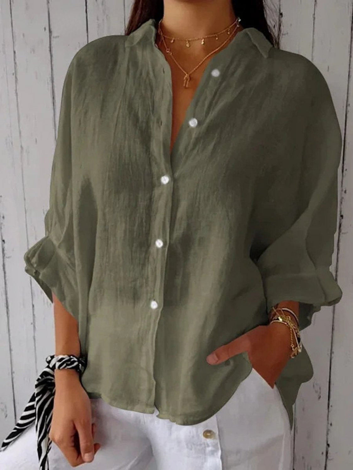 Women's Casual Tie-back Shirt