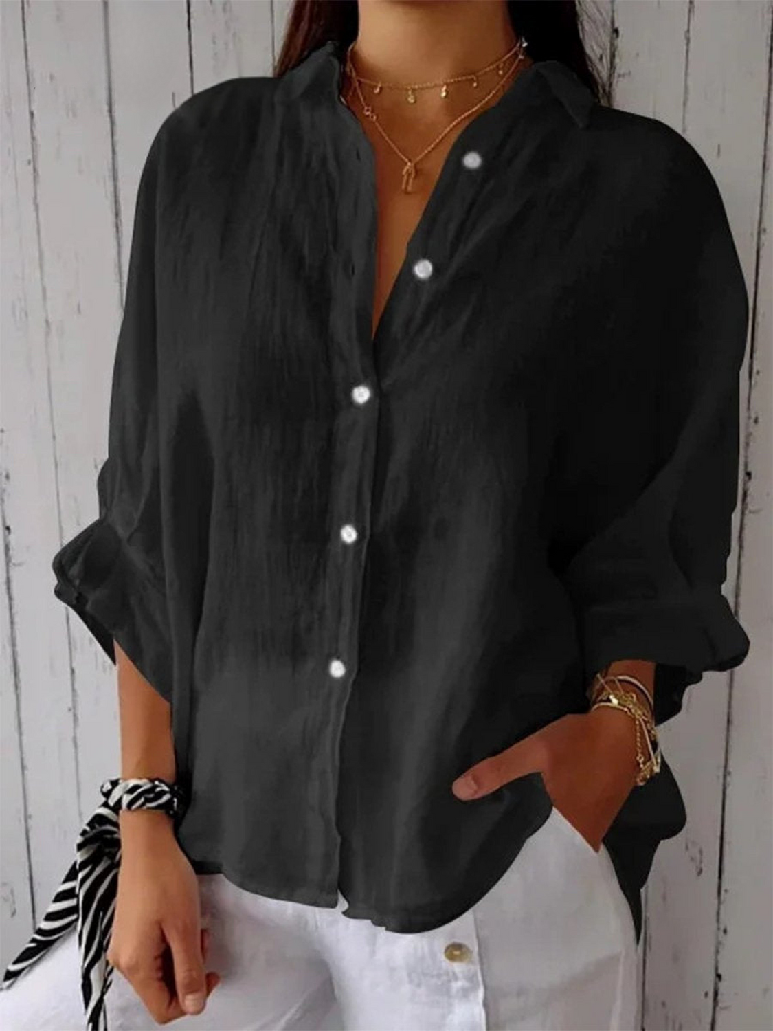 Women's Casual Tie-back Shirt