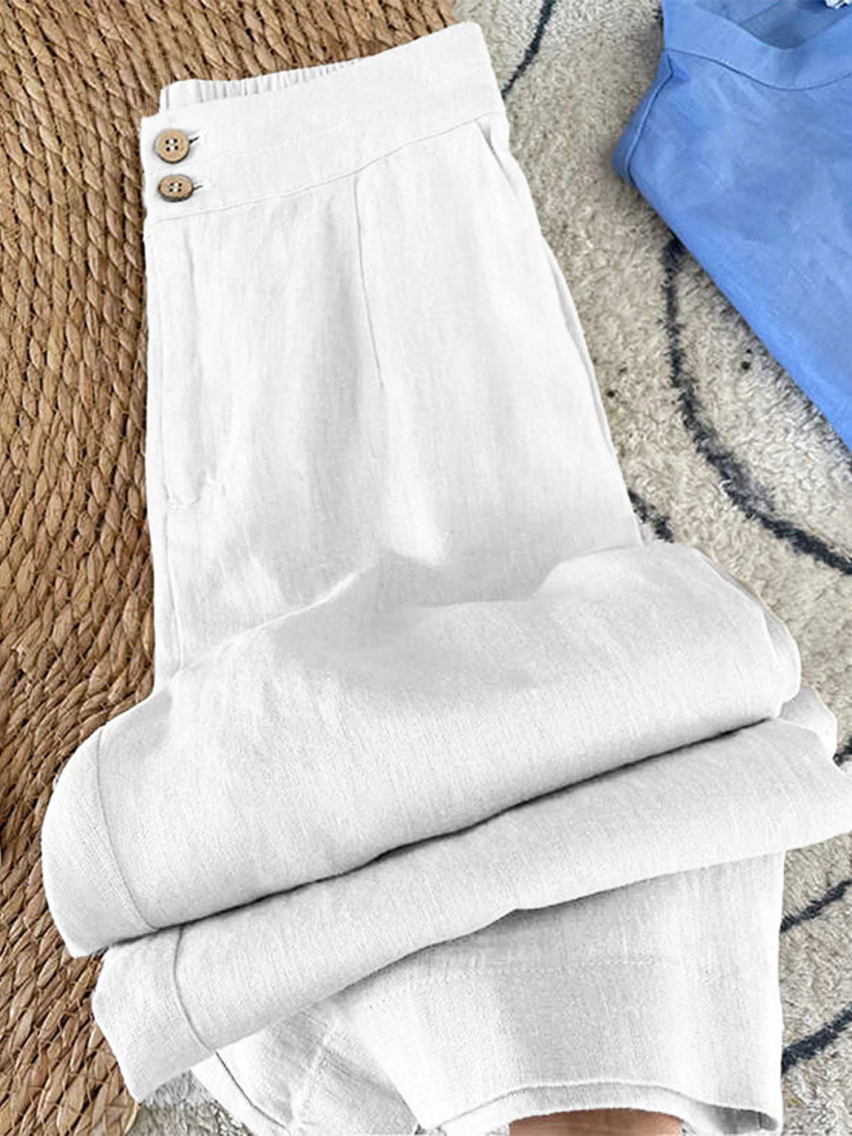 Women's Cotton And Linen Casual Pants