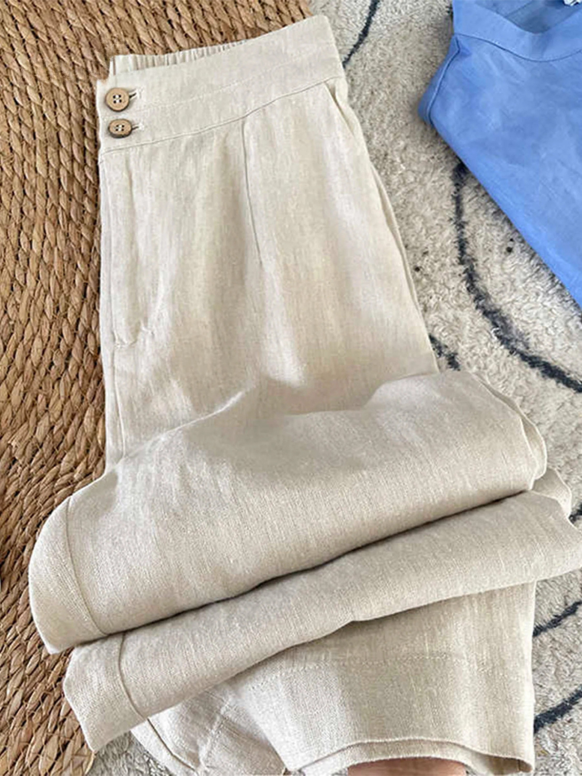 Women's Cotton And Linen Casual Pants