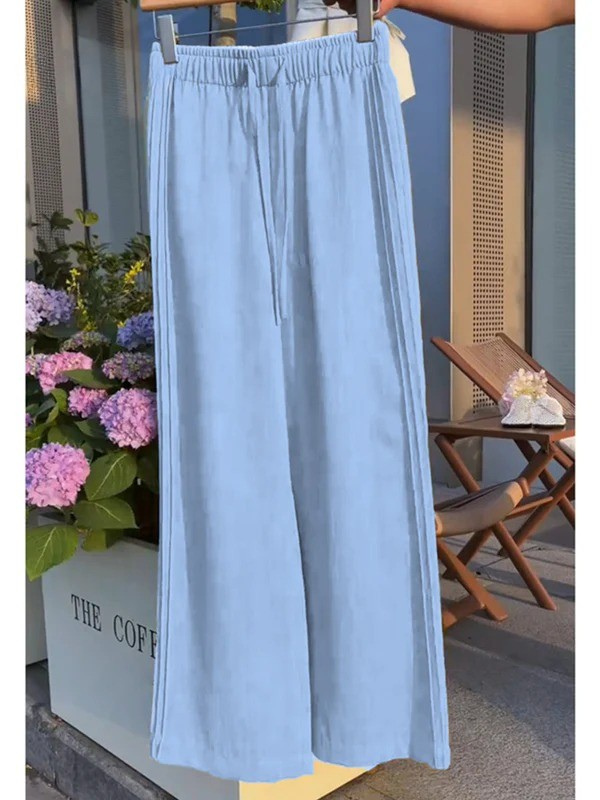 Women'sTencel and Linen Wide-leg Casual Pants