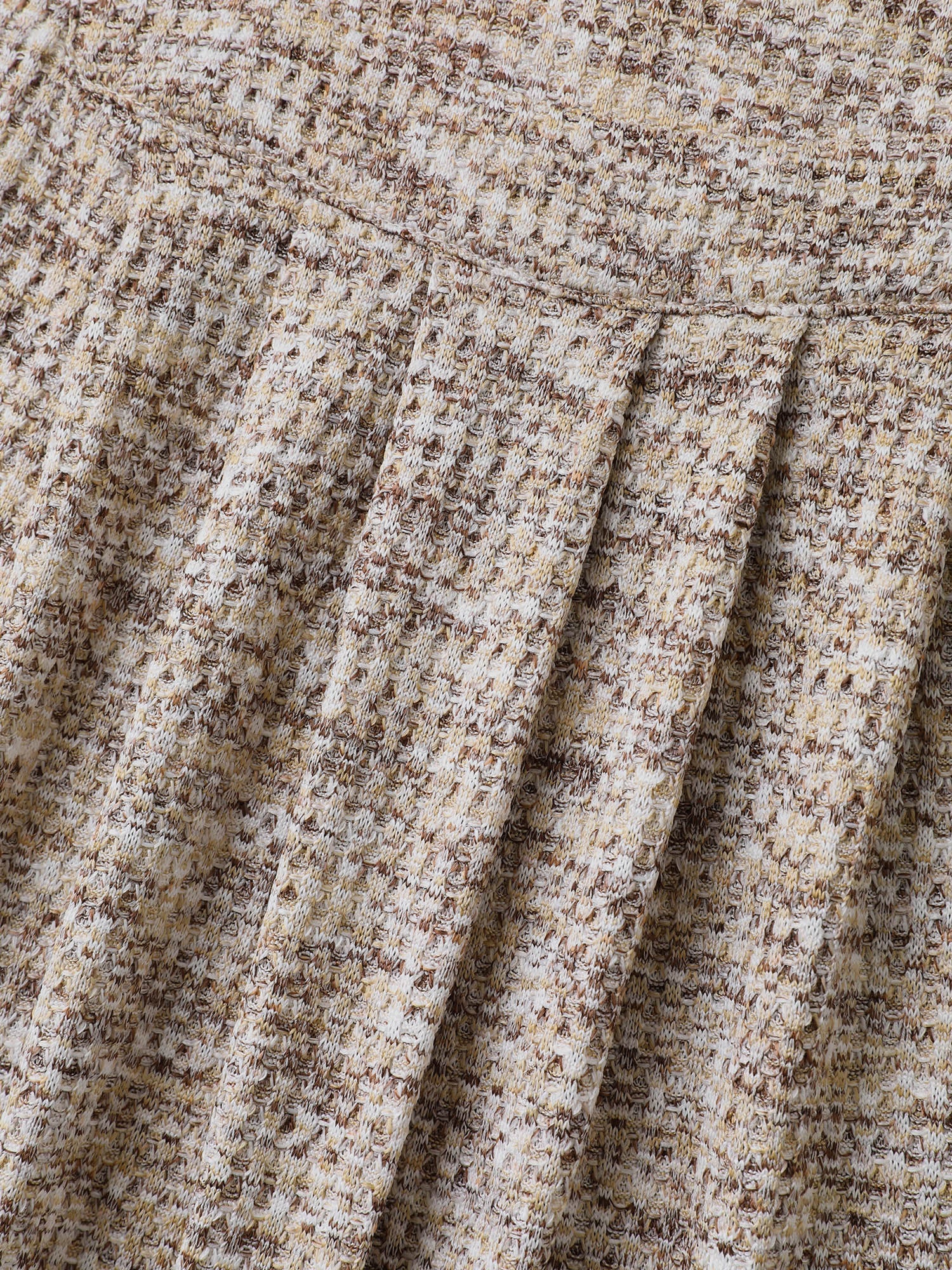 Textured Knit Pleated Neckline Top