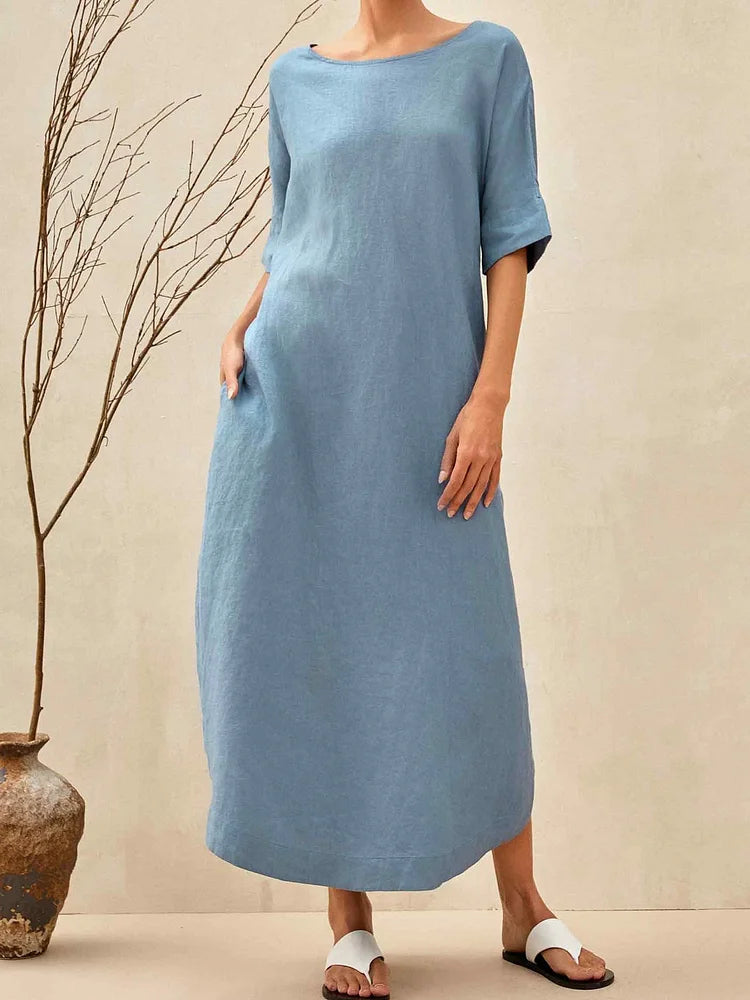 Women‘s Linen A-Line Dress
