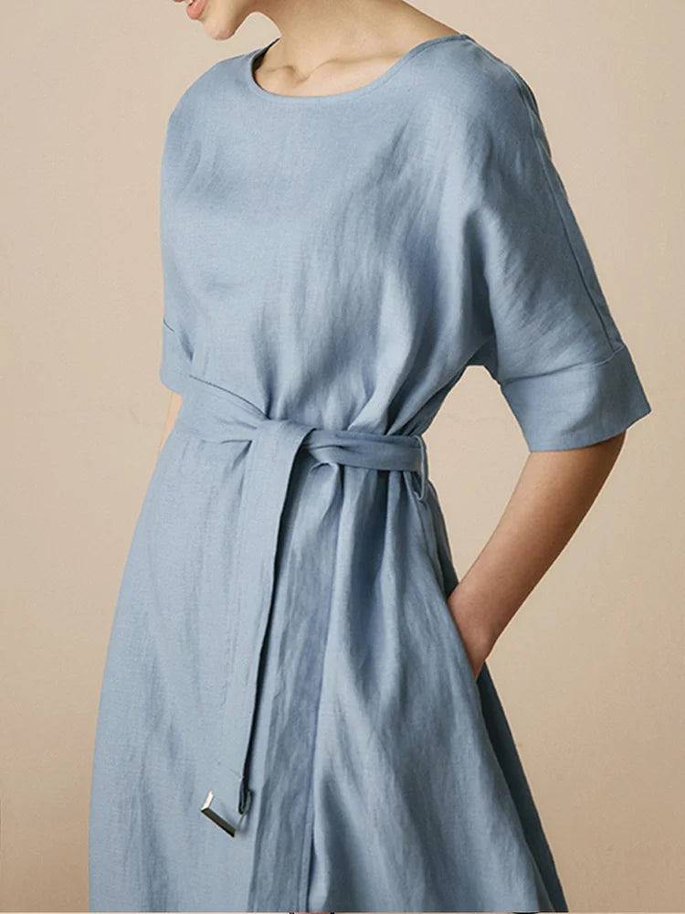 Women‘s Linen A-Line Dress