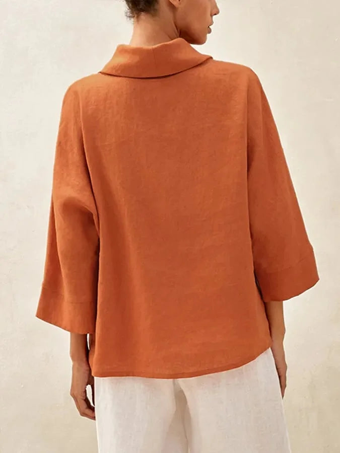 Women's Linen Casual Casual Long Sleeve Top