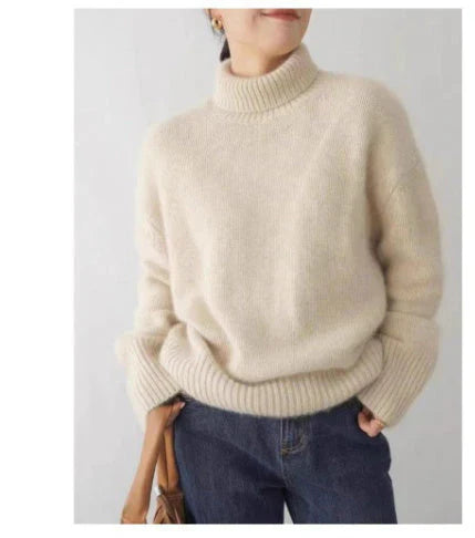 Kayla - High Collar Loose Knitted Sweater