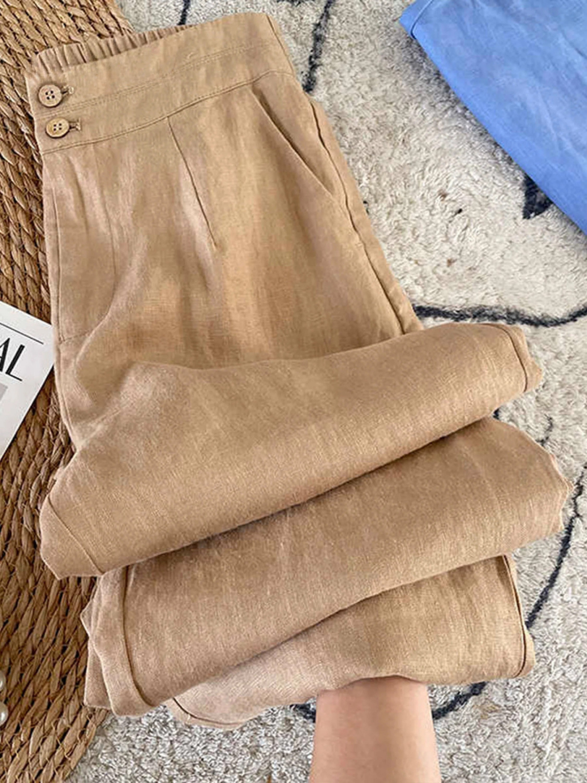 Women's Cotton And Linen Casual Pants