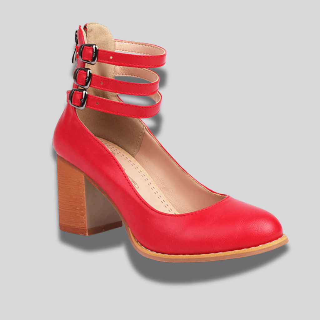 Caa™ | Flat sandals with ankle strap and chunky heel for women