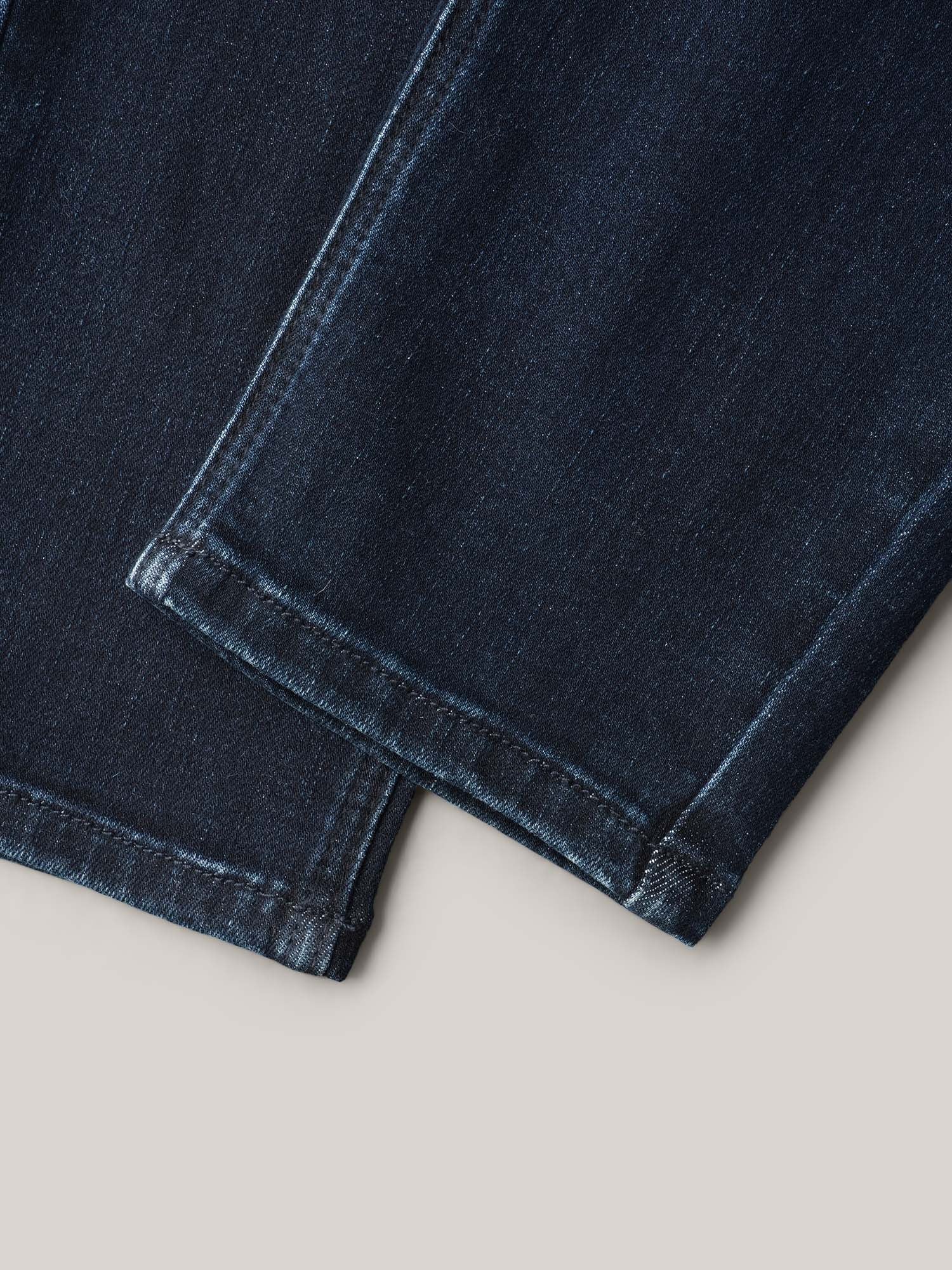 Stretchy Whiskered Waist Skinny Knit Jeans