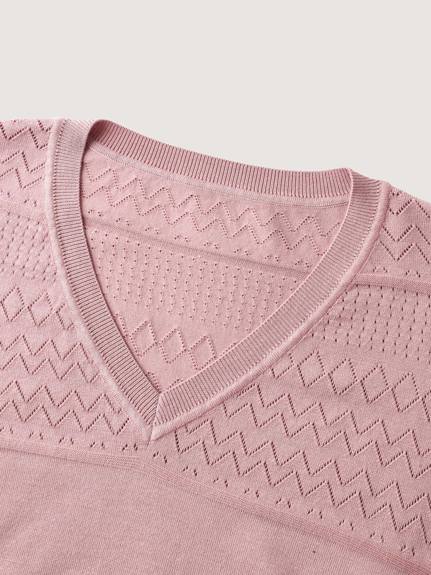 Supersoft Textured Eyelet Trim Pullover