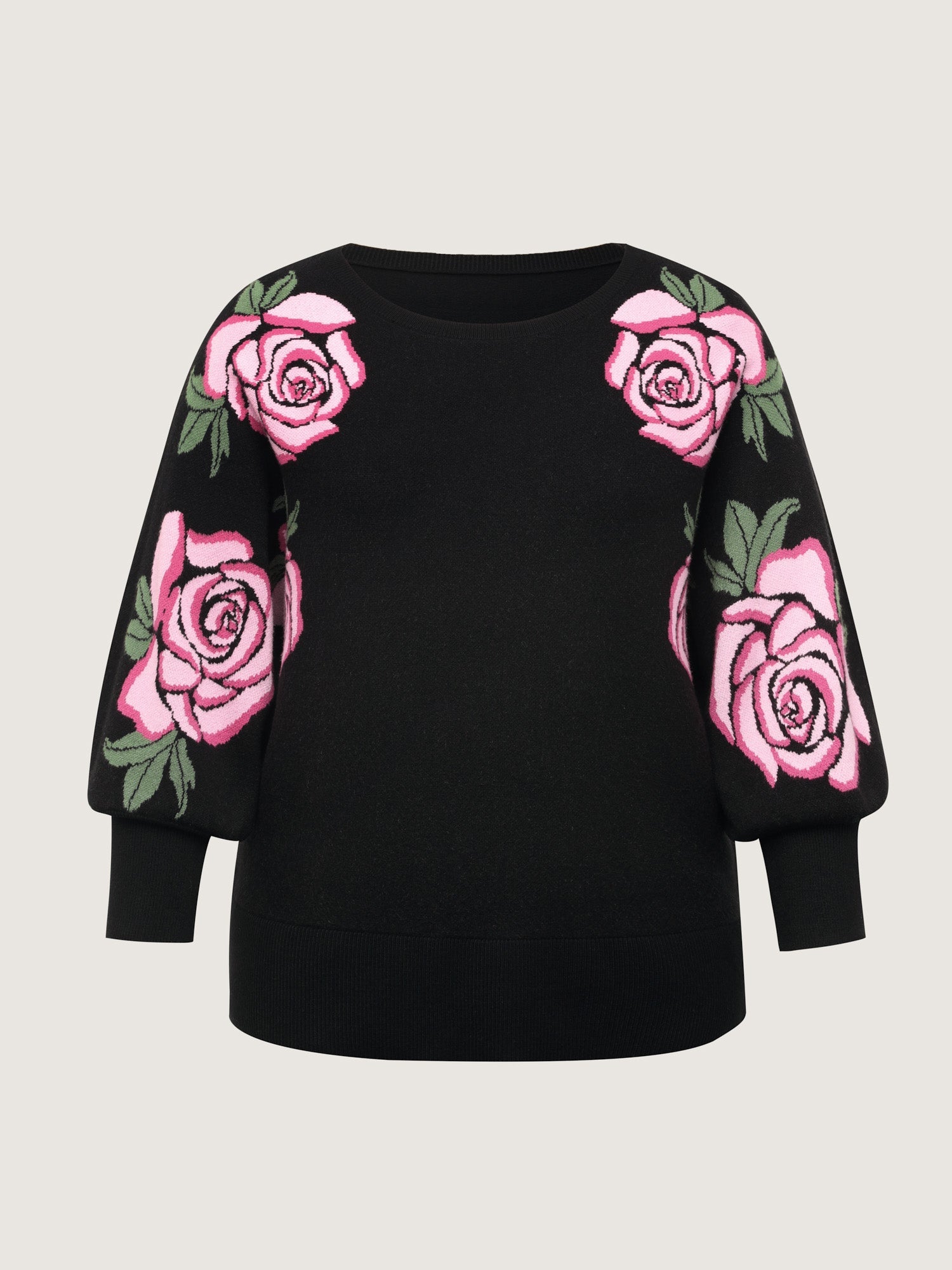 Supersoft Floral Batwing Sleeve Pullover