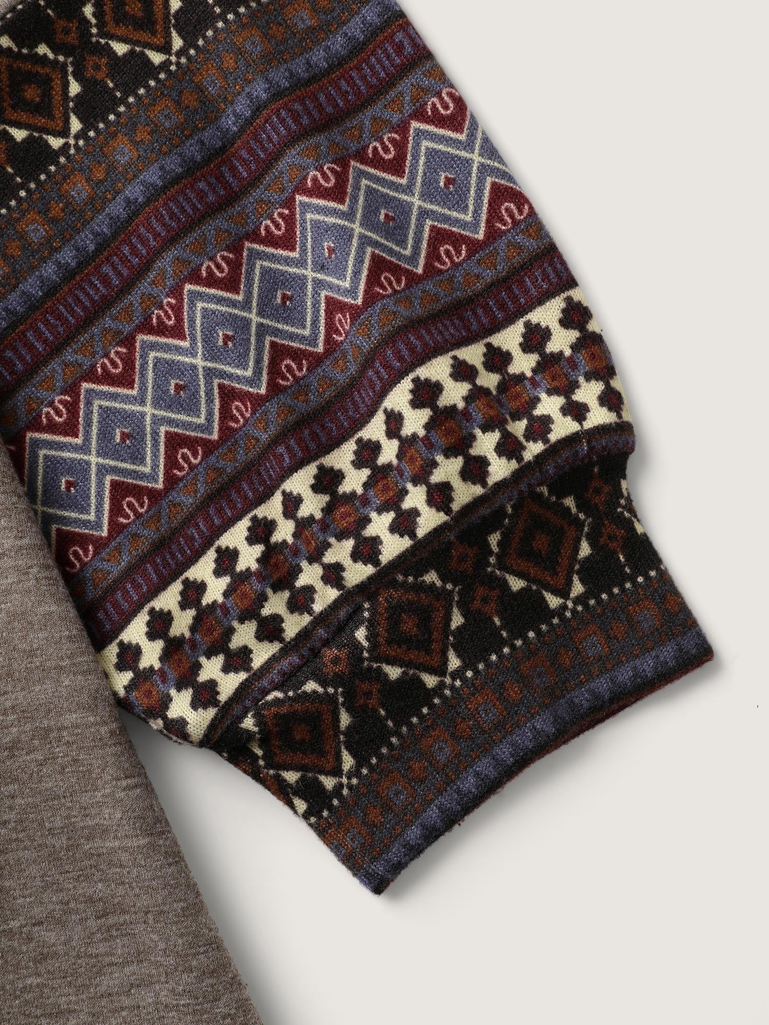 Supersoft Boho Stripes Spliced T-Shirt