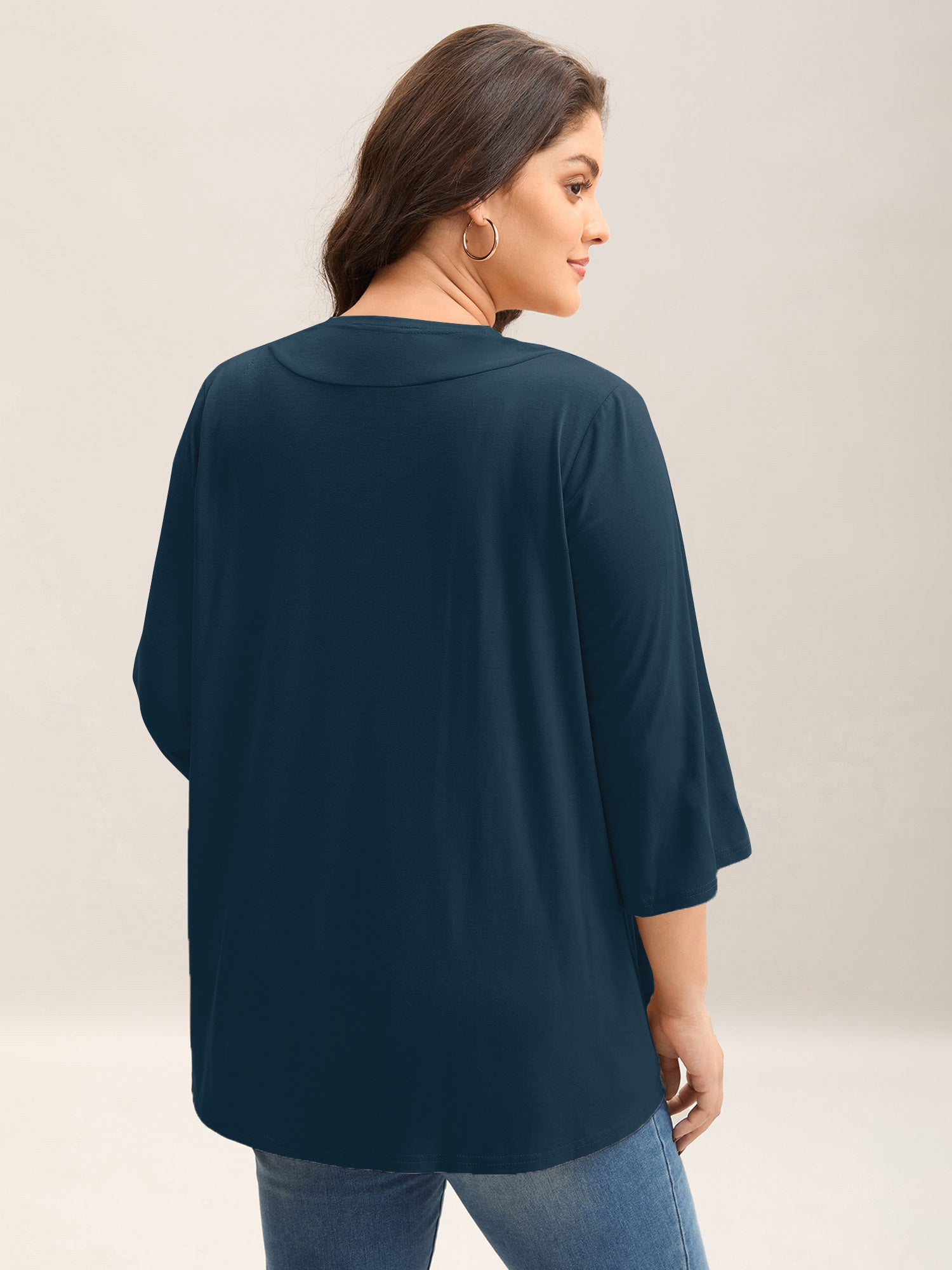 Lotus Hem Curvy Kimono Cover-Up