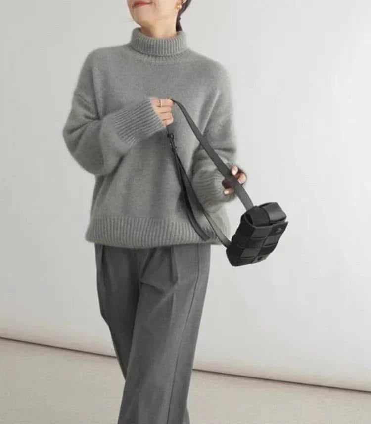 Kayla - High Collar Loose Knitted Sweater