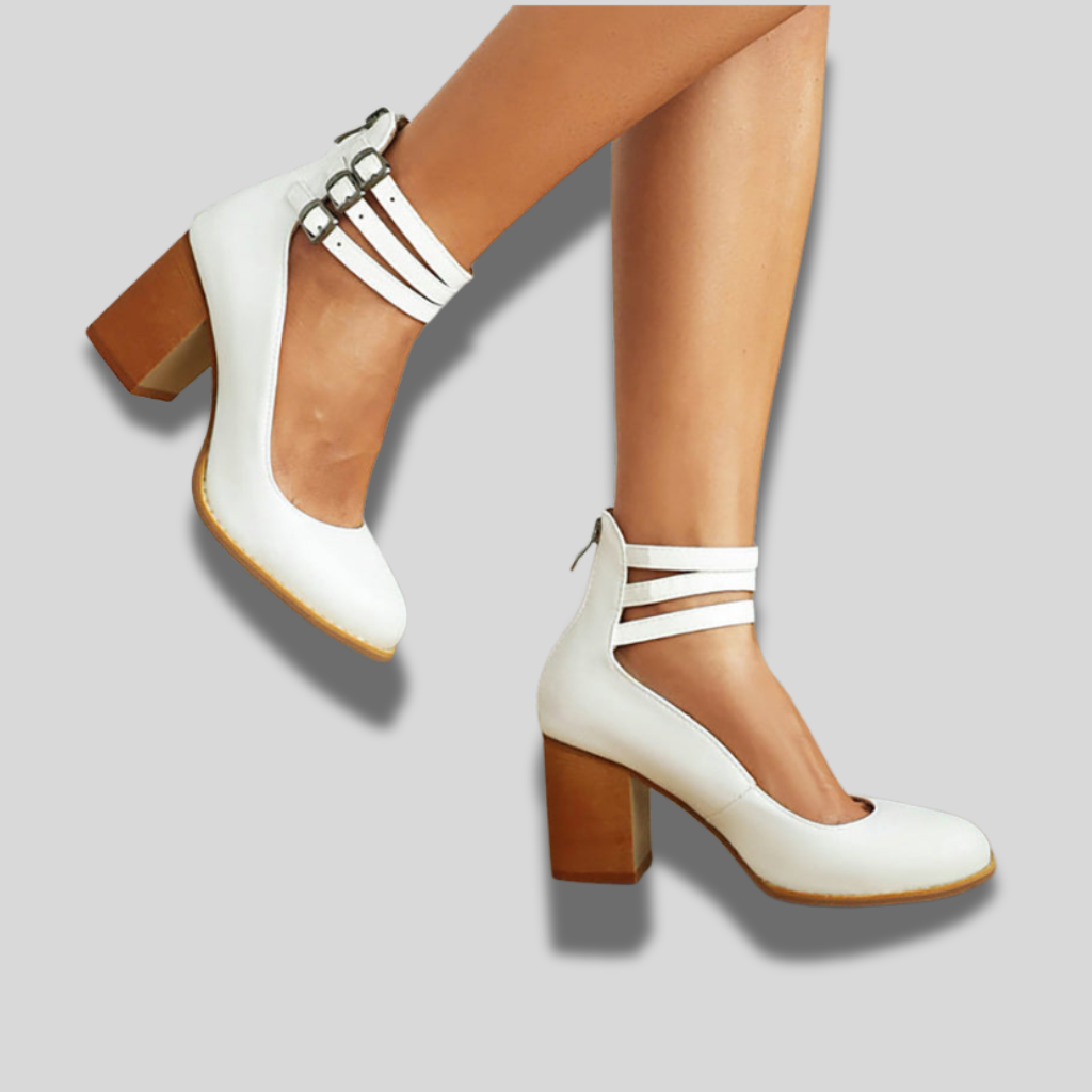 Caa™ | Flat sandals with ankle strap and chunky heel for women