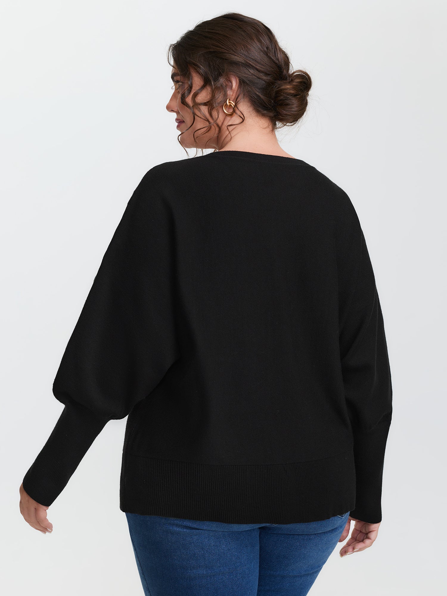 Supersoft Floral Batwing Sleeve Pullover