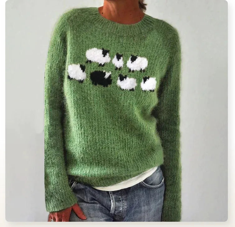 Lexi - Retro Nordic Pattern Fall Sweater