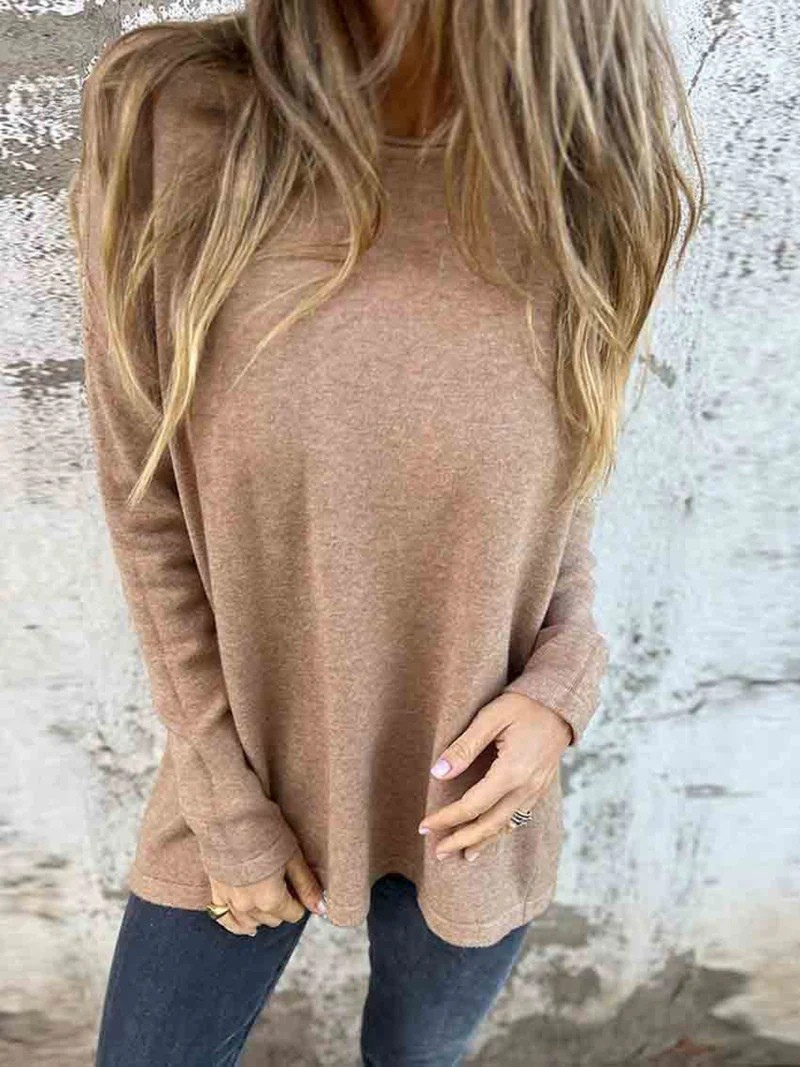 Women's Button Back Casual Knitted Sweater
